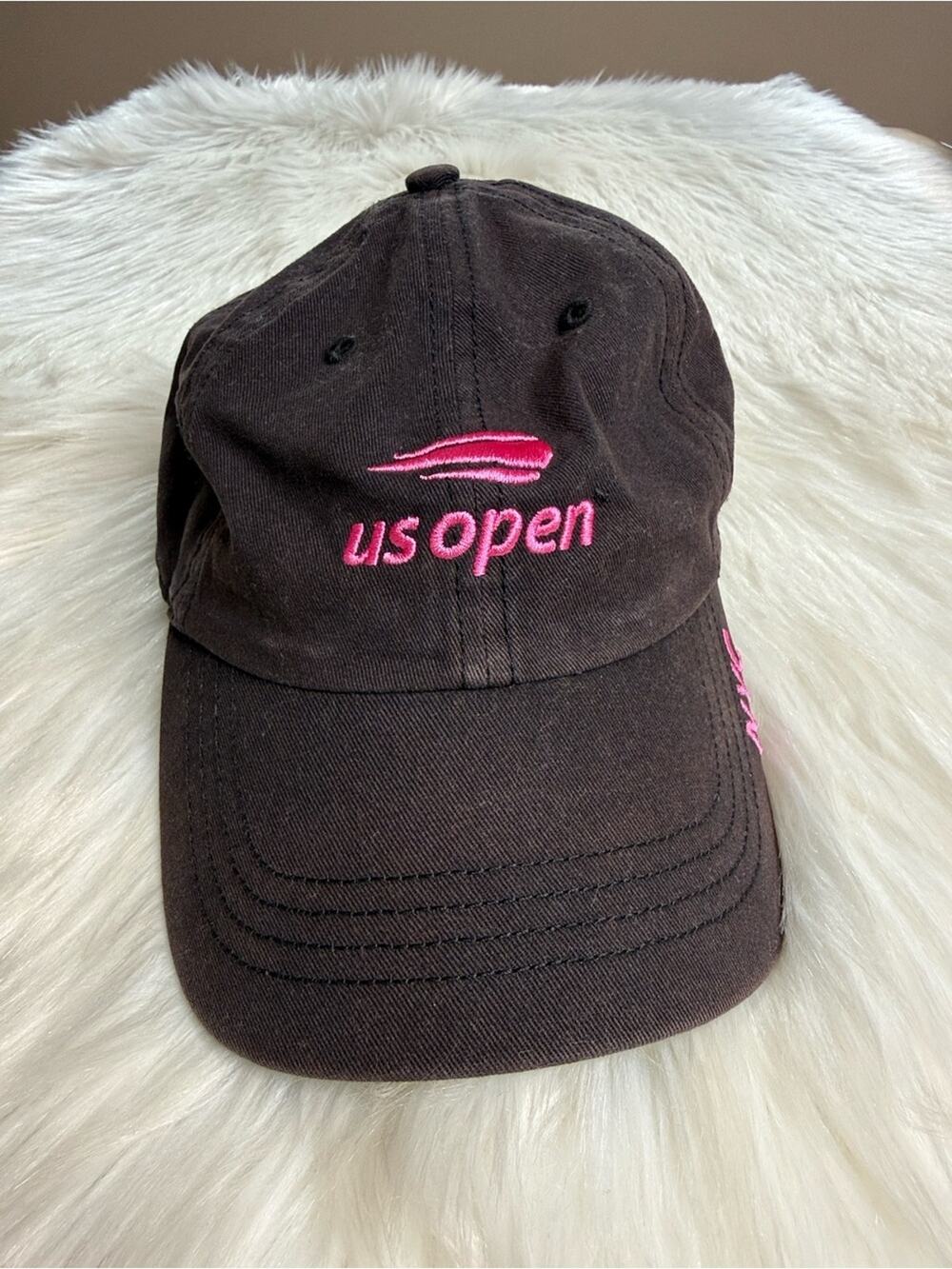 U.S. Open NYC Pink Embroidered Logo 47 Black Hat